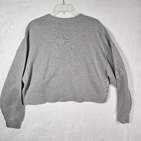 Wild Fable Gray Oversized Cropped Sweatshirt Women's Size XL - Picture 3 of 6